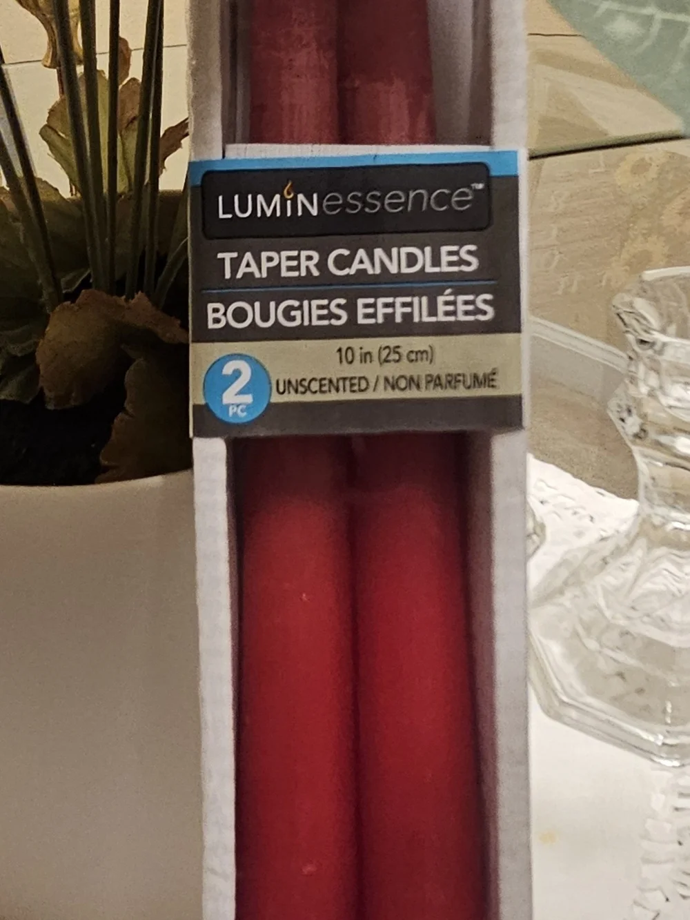 Luminess Lavender Taper Candles - Set of 2